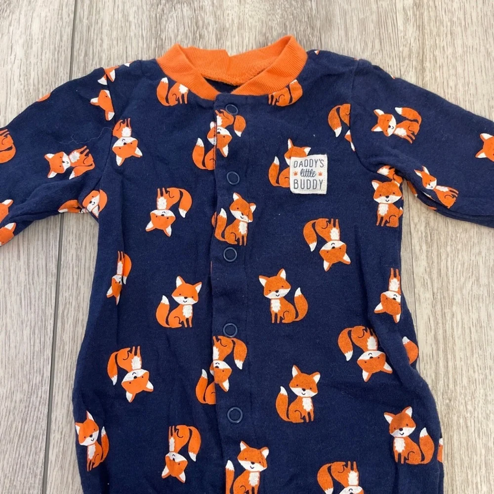 Daddy's Little Buddy Fox 3 Month Boys Sleeper